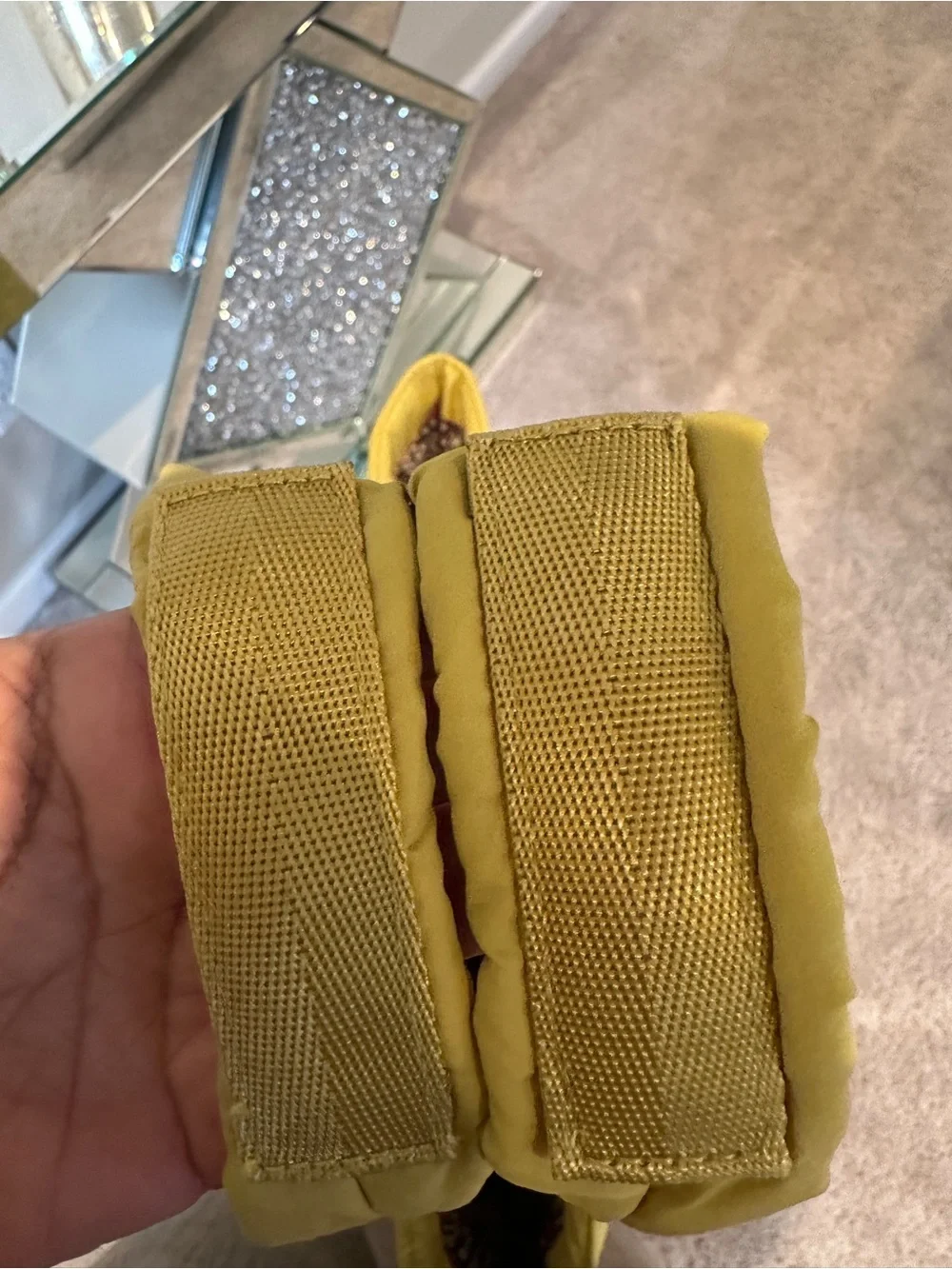 Vera Bradley Quilted Yellow Tote with Printed Interior feather light so soft